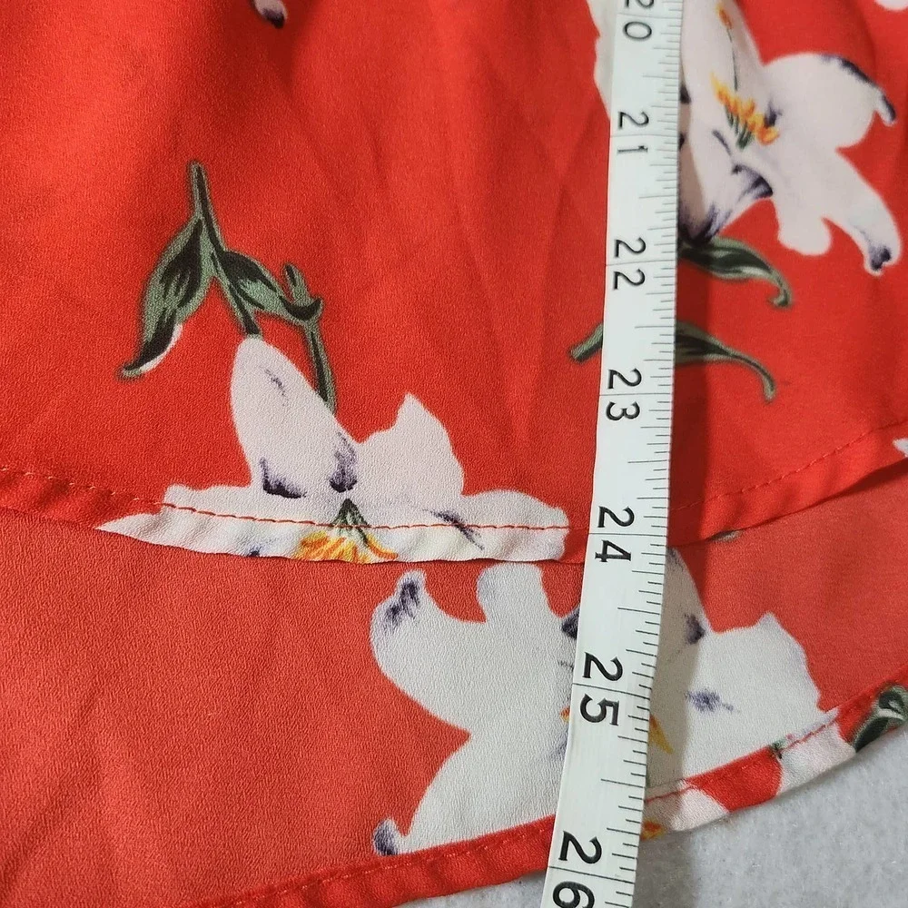 Sienna Sky peplum blouse floral v neck sz M - Picture 8 of 8